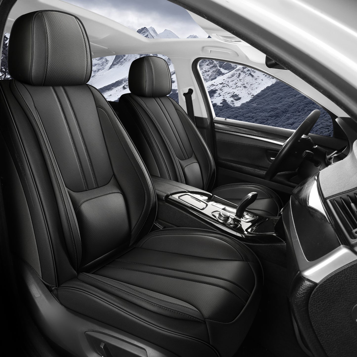 Faifani Car Seat Covers For Ford F150 2009-2023 2024 - F250/F350/F450 2017-2024 Waterproof Nappa Leather Truck Car Seat Covers Full Set